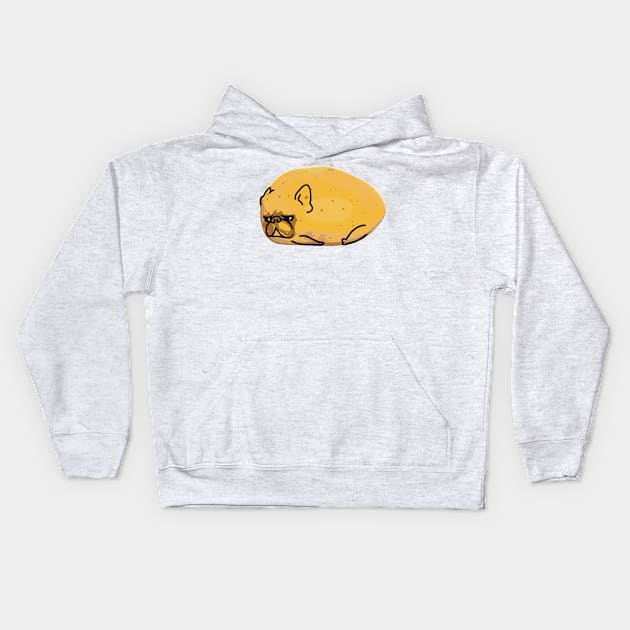 Frenchie Potato Kids Hoodie by huebucket